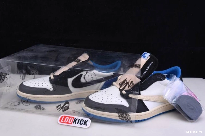 Kicktheory x DM7866-140 Fragment Low Design Jordan Scott 1 Retro x Travis Air 0816